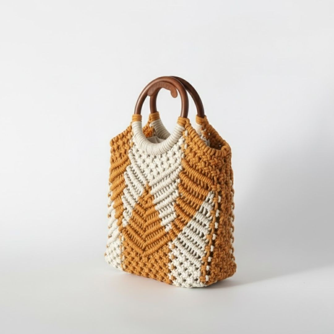 Knotted Macrame Bag: Stylish Eco-Friendly Tote